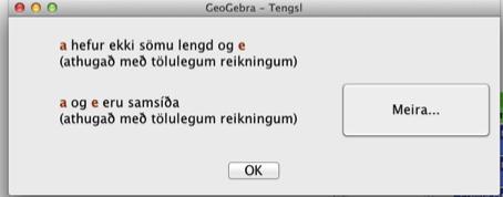 Sönnun á einslögun 2.17 2.26 Blaðsíða 60 61 2.35 Í sönnun á einslögun er röksemdafærslan sú frá einum punkti til þess næsta að þríhyrningarnir hafi tvö og tvö jafn stór horn.