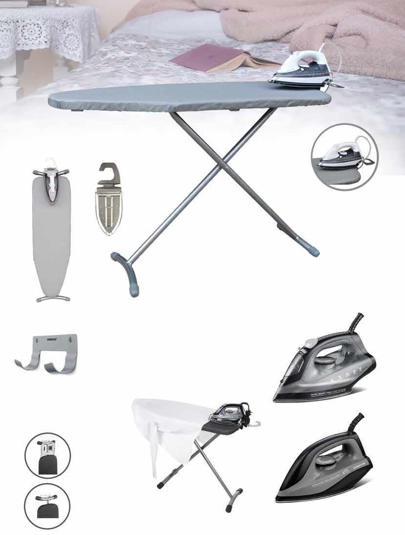 Αντικλεπτικό σύστημα Ironing Board Βάση μεταλλικό πλέγμα Αφρώδες υπόστρωμα: 10mm Πόδια Πλαίσιο/Σωλήνα: Ф22 / Ф28 / Ф32 χιλιοστά Ειδική βαφή μεγάλης αντοχής Σιδερόπανο : Βαμβάκι με τσόχα Χρώμα :