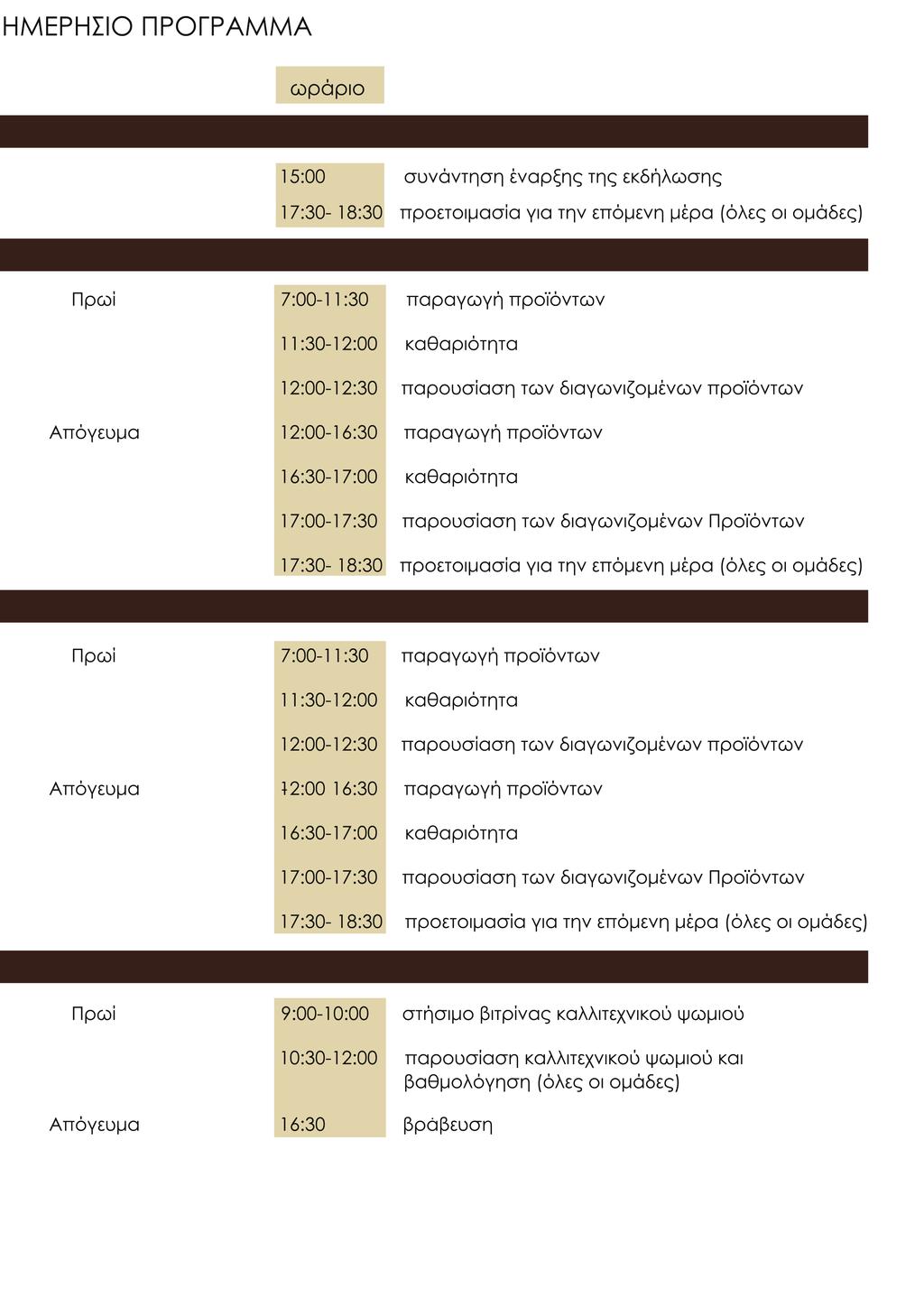 Παρασκευή 26/2/2016 Πρώτη μέρα διαγωνισμού Σάββατο