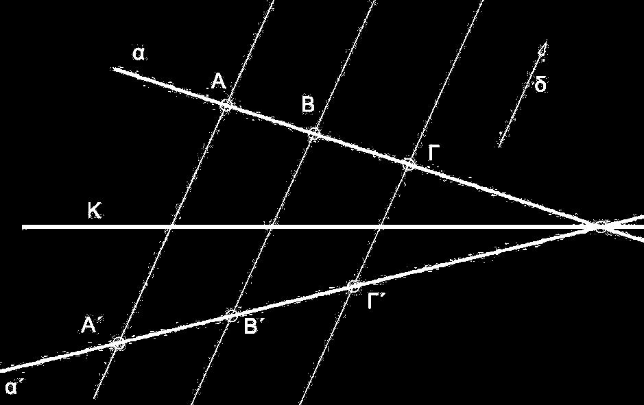 Εάν το κέντρο ομολογίας Ο είναι επάπειρον σημείο του επιπέδου, ο μετασχηματισμός p ονομάζεται παράλληλη ομολογία.