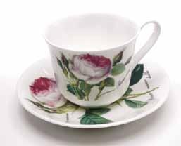 Redoute Rose 90000 Φλυτζάνι & πιάτο πρωϊνού Bone China