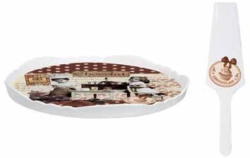 Porcelain cake serving set in gift box 9004