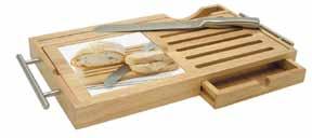κοπής ξύλινος & 4 μαχαίρια Wooden cutting & serving tray
