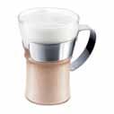 Big glass with steel handle pcs set 0,5lt 4556 Μεγάλο γυάλινο ποτήρι με μεταλ.