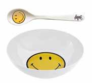 Breakfast set (bowl & spoon) white melamine Breakfast set (bowl & spoon) green