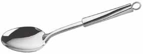 55 Κουτάλα ζυμαρικών Pasta spoon 409 Κουτάλα σερβιρίσματος Serving spoon 408 Κουτάλα σούπας Soup ladle 57 Σπάτουλα τρυπητή Turner 58 Πιρούνα κρέατος Carving fork 54 Κουτάλα