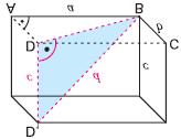 Cakto diagonalen hapsinore të kuboidit me përmasa 3 m, 4 m dhe 1 m.