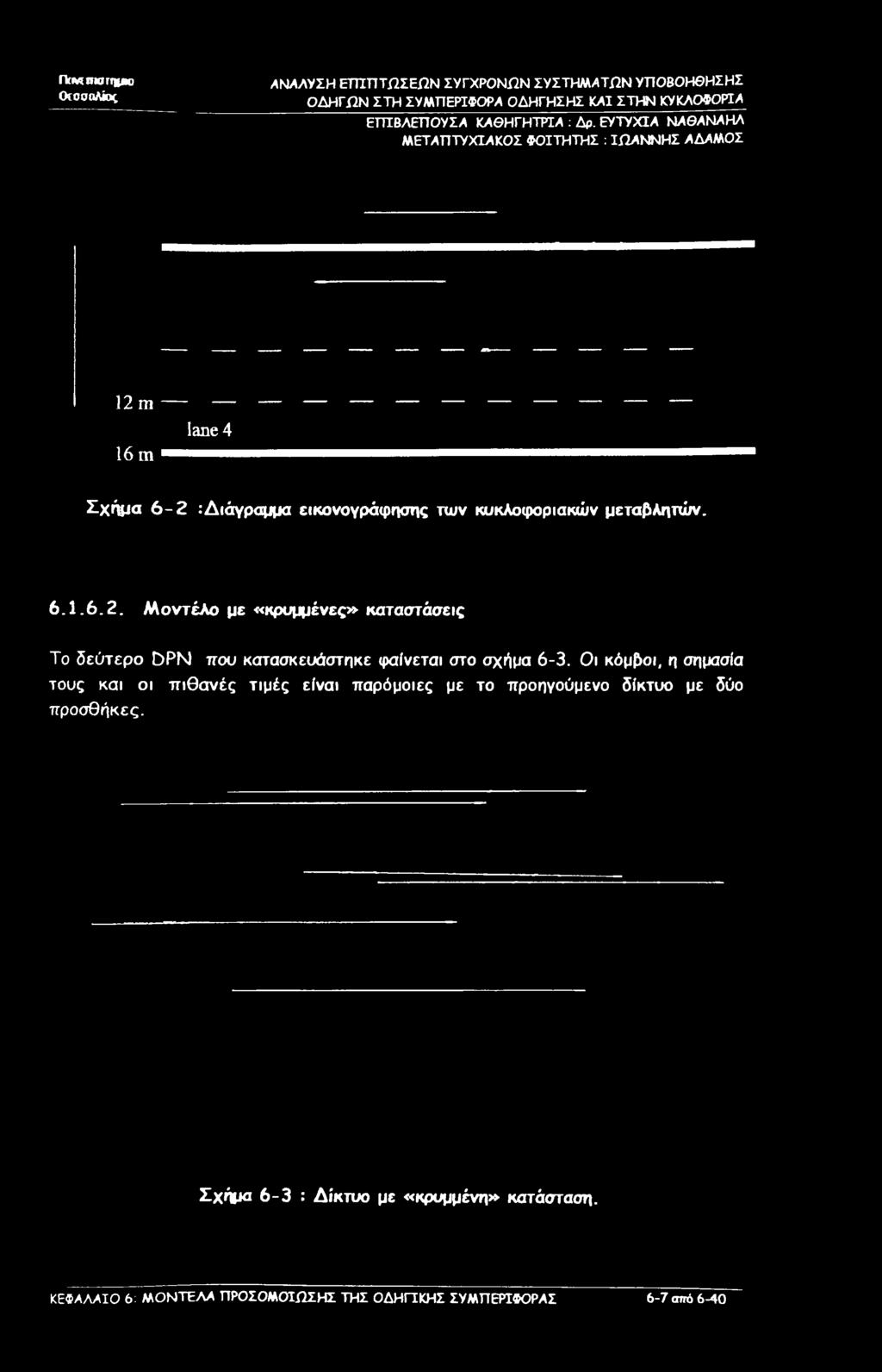 Οι κόμβοι, η σημασία τους και οι πιθανές τιμές είναι παρόμοιες με το προηγούμενο δίκτυο με δύο προσθήκες.