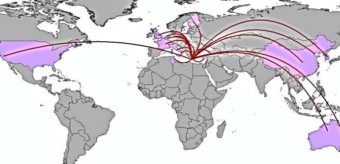 COUNTRIES OF THE INCOMING INTERNATIONAL RESEARCHERS AND