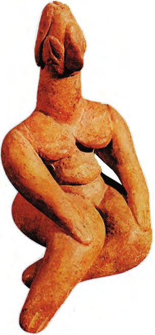 11 12 Εικ. 11. Πήλινο ειδώλιο καθιστής γυναίκας (5300-4300 π.χ. περίπου), ύψος 7 εκ., Βόλος, Αρχαιολογικό Μουσείο.