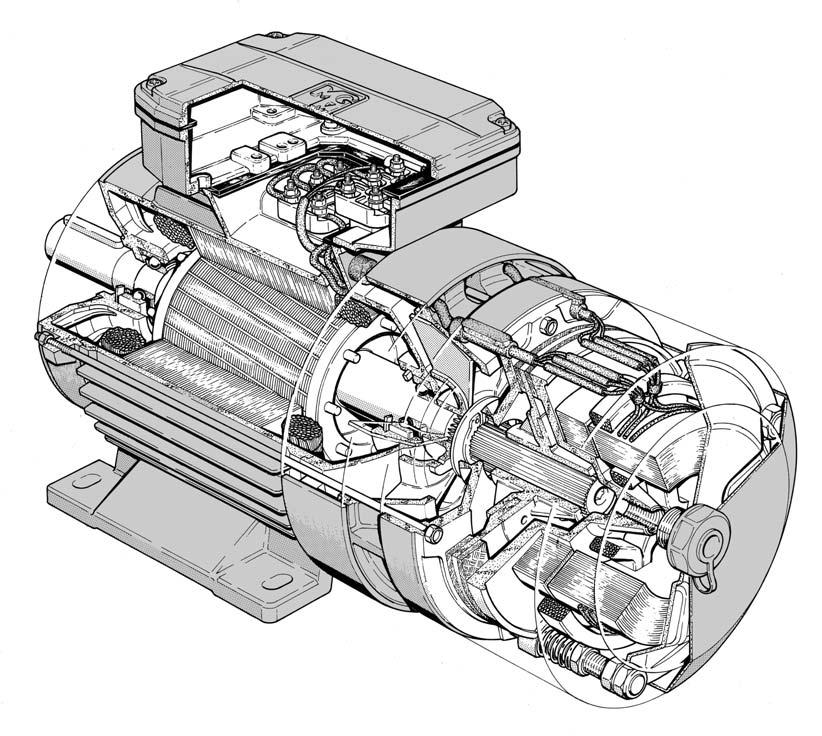 CARTERISTICI GENERALE Seria BA Seria BA consta in motoare cu frana trifazate, asincrone, complet inchise si autoventilate. Seriei BA cuprinde gabarite de la 71 pana la 225.