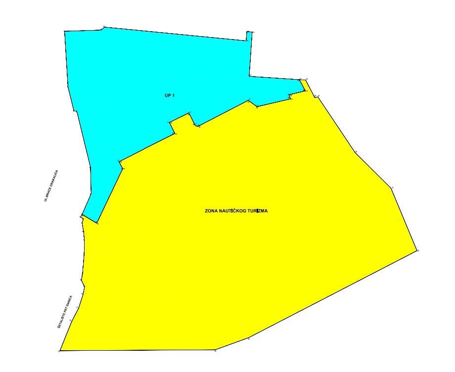 3.1.1. Obrazloženje plansko - projektantskog rješenja sa urbanističkog aspekta Prostor obuhvata rješenja je podjeljen na ukupno dvije cjeline, odnosno na urbanističku parcelu UP1 i ZONU NAUTIČKOG
