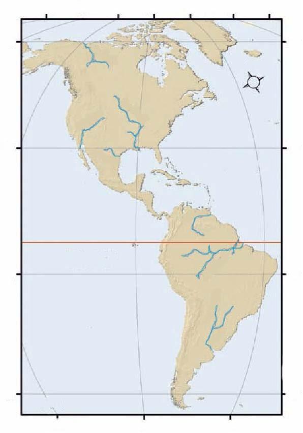 B3.6 Τα ποτάμια της Αμερικής 70 ο 4 30 ο 1 5 6 10 ο 2 3