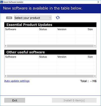 Υπηρεσία δικτύου και πληροφορίες λογισμικού 2. Εκκινήστε το EPSON Software Updater. Το στιγμιότυπο οθόνης είναι ένα παράδειγμα από τα Windows. 3.