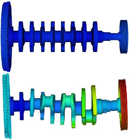 ABAQUS انجام شد ]13[. مشخصات اجزا مورد استفاده در جدول 1 ارائه شده است. نمودار شکل 2 انطباق نخستين بسامد پيچشي بر حسب تعداد اجزا را نشان ميدهد.