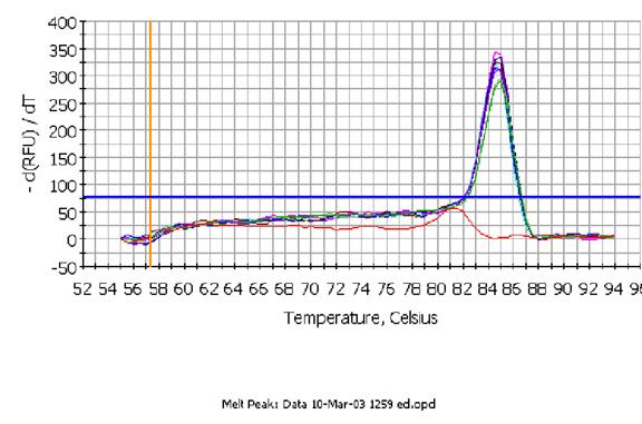 Pojedini Real-time uređaji omogućuju korisnicima da nakon završetka PCR reakcije, u postupku koji se zove krivulja taljenje DNA ( melting curve ) generiraju dodatne podatke o specifičnosti PCR