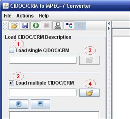 Κεφάλαιο 6 Υλοποίηση συστήματος υποστήριξης αυτόματης μετατροπής περιγραφών CIDOC/CRM σε MPEG-7 του μετασχηματισμού και μπορεί να απενεργοποιηθεί μέσω του συγκεκριμένου κουμπιού.