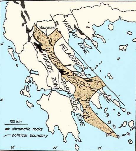 Εισαγωγή Κύριο χαρακτηριστικό γνώρισμα της Υποπελαγονικής ζώνης είναι οι μεγάλες οφιολιθικές μάζες και η συνοδεύουσα αυτές σχιστοκερατολιθική διάπλαση που έχει μεγάλη εξάπλωση.