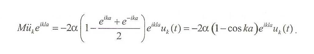 Lanac istovrsnih atoma Uvrštavanjem ovih izraza u jednačinu