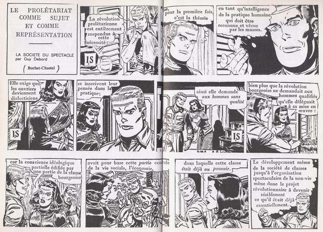 Κόμικς από το Η κοινωνία του θεάματος του Γκυ Ντεμπόρ Το 1962 ένα μέρος των Καταστασιακών αποχωρεί από τη Situationist International.