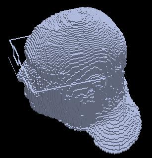 Εικόνα 5.11: 3D Απεικόνιση της 2ης απόστασης χρησιμοποιώντας το μεταλλικό σκελετό γυαλιών Εικόνα 5.