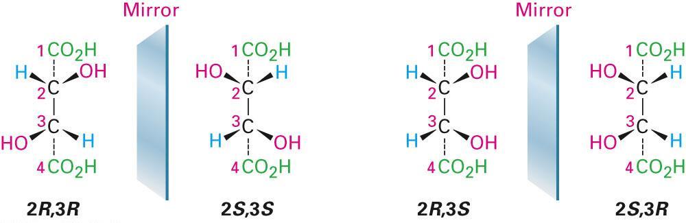 Стереоизомери на винска киселина Винската киселина има два хирални центри и можни четири стереоизомери.