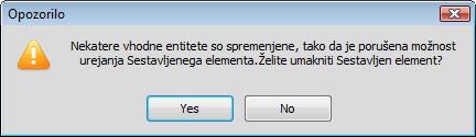 202 Ta dialog je isti, ki se odpre pri kreiranju montažnega nastavka in v njemu lahko spremenite vse predhodno podane podatke.