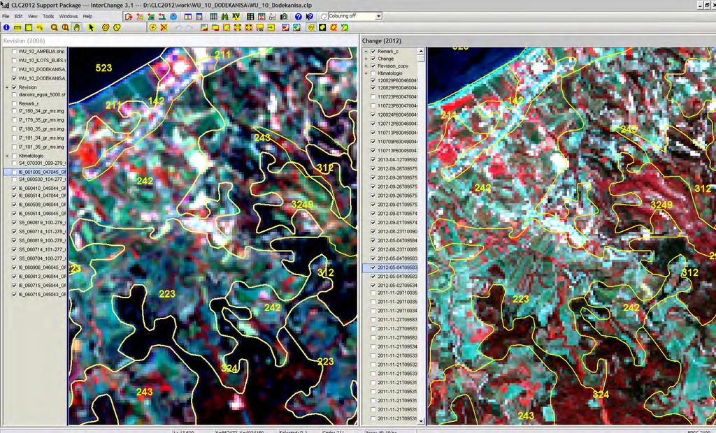 GIO Land Cover Monitoring 2011-2013 Corine Land Cover - Φωτοερμηνεία Interchange/ Intercheck