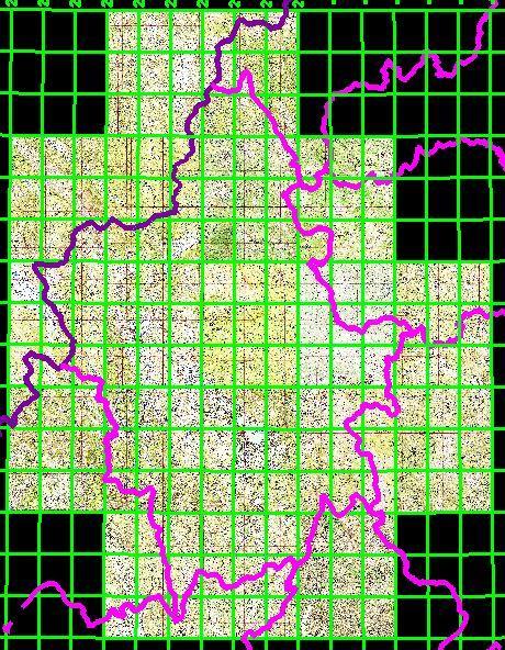 Εικόνα 31: Μωσαϊκό των 19 γεωαναφερμένων φύλλων χάρτη