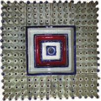 2 Ljubiša Petrović, Ceramic Board (1967), maiolica дела уникатне керамике она која припадају ликовној уметности, керамички панои израђени са