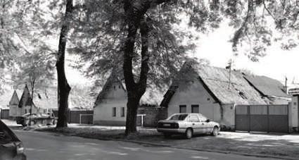 ДАНКА ВИШЕКРУНА Сл. 4 Тршчаре, Улица Краљевића Марка, здесна налево бр. 24, 26а и 26 Fig. 4 Thatched-roof houses, Kraljevića Marka Street, from right to left No.