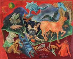 1 Petar Ćurčić, 15th August 1716 (1999 2011) oil on canvas ПЕТАР ЋУРЧИЋ, TE DEUM 8. АВГУСТА 1716. (1998 2012) Сл.