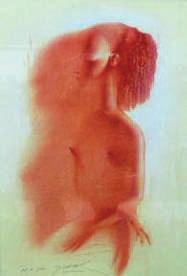 ЈЕЛЕНА БАЊАЦ МИЛАН УЗЕЛАЦ, ЖЕНСКИ АКТ (1999) Сл. 18 Цртеж, пастел, 30 х 43 цм Сигн. д. л. л.: 28. IV 1999. M. UZELAC. Поклон Срђана Узелца (2013) Fig.