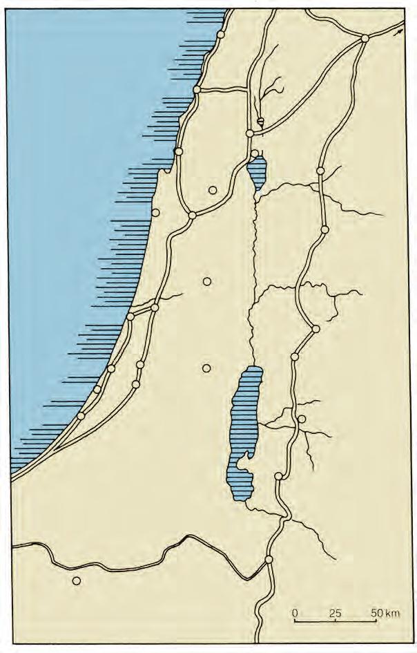 Πληθυσμός μερικών πόλεων και χωριών: Ιερουσαλήμ 25-30 χιλ. κάτ. Ιερουσαλήμ με προάστια και περίχωρα 100-200 χιλ. κάτ. Καισάρεια και Ασκάλων μαζί 50 χιλ. κάτ. Σέπφωρις και Τιβεριάς της Γαλιλαίας η καθεμιά 10-30 χιλ.