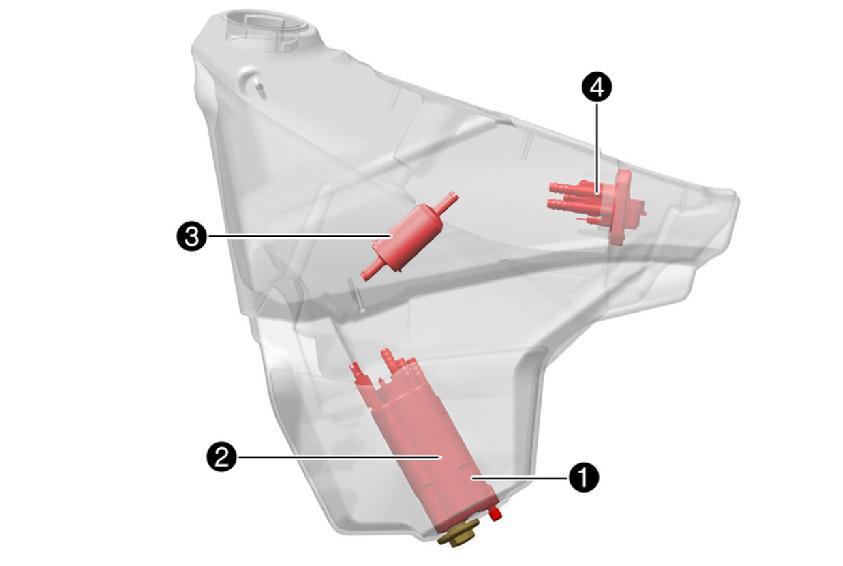 KTM 250/300 EXC TPI ΑΝΤΛΙΑ ΚΑΥΣΙΜΟΥ 1 Pre-filter screen 2 Fuel Pump 3