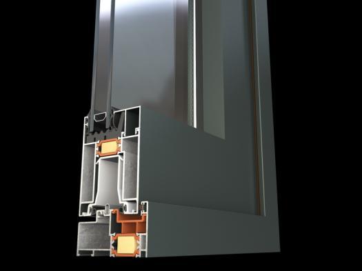 Με το ςφςτθμα Ε-70 Less Frame ζχουμε τθν δυνατότθτα αφενόσ, να καταςκευάςουμε κουφϊματα Structural glazing, δθλαδι κουφϊματα ςτα οποία θ εξωτερικι πλευρά του φφλλου καλφπτεται από υαλοπίνακα και