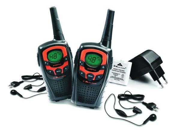 Versiune MidlandM48 Plus: Dual-Band PMR446/LPD Culori Negru & Orange Culori Negru Dual-Band: PMR446 8/LPD 69 PMR446: 8 Tonuri: 38 CTCSS Midland 777 poate fi folosită pentru comunicare în depozite