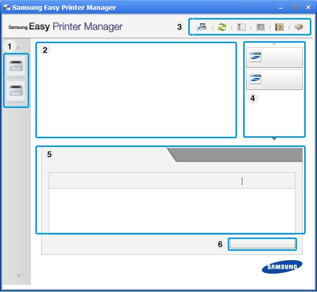 Χρήση του Samsung Easy Printer Manager Το Samsung Easy Printer Manager είναι μια εφαρμογή η οποία συνδυάζει τις ρυθμίσεις του μηχανήματος της Samsung σε ένα μέρος.