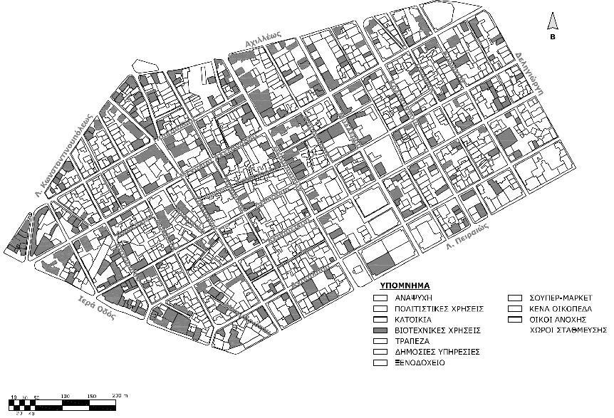 Χάρτης 14: Βιοτεχνικές χρήσεις το 1991, Γ. Αλεξανδρή Χάρτης 15: Βιοτεχνικές χρήσεις το 2013, Γ.