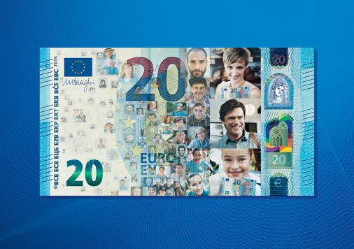 338 DE MILIOANE DE EUROPENI MAI PUTERNICI ÎMPREUNĂ, CU EURO Asemenea tuturor bancnotelor euro existente, noua bancnotă de EUR va reprezenta un simbol puternic al integrării.