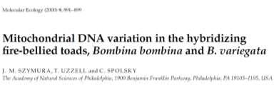 Υβριδισμός Υβρίδια [Szymura et al.