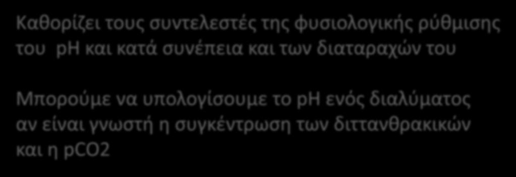 ρύθμισης του ph και κατά συνέπεια και των διαταραχών του Μπορούμε να