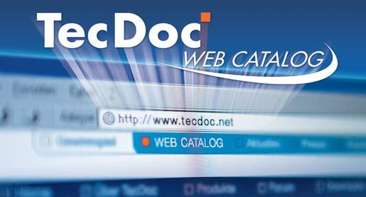 TecDoc WEB CATALOG Profesionálny vyhľadávací katalóg autodielov pre autodielne a predajcov prístupný cez internet zdroj informácií priamo od viac ako 260 výrobcov autodielov pre osobné a nákladné