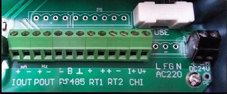 6 V - V + FG Pout - Pout+ Ao- Ao+ א.חיבור מתח הזנה: +24DC = V+ -24DC = V - =הארקה -חובה! ב.יציאה אנלוגית( Ao ) יציאה אנלוגית 20-4mA אקטיבית לעומס עד 500Ω.