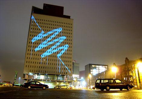 Grafiti Roterdamā (Nīderlandē), kas redzams