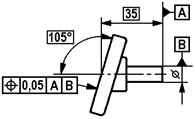 s kružnicom t ili s cilindrom osnove t, čije se središte i središnjica poklapaju s referentnom točkom ili osi.
