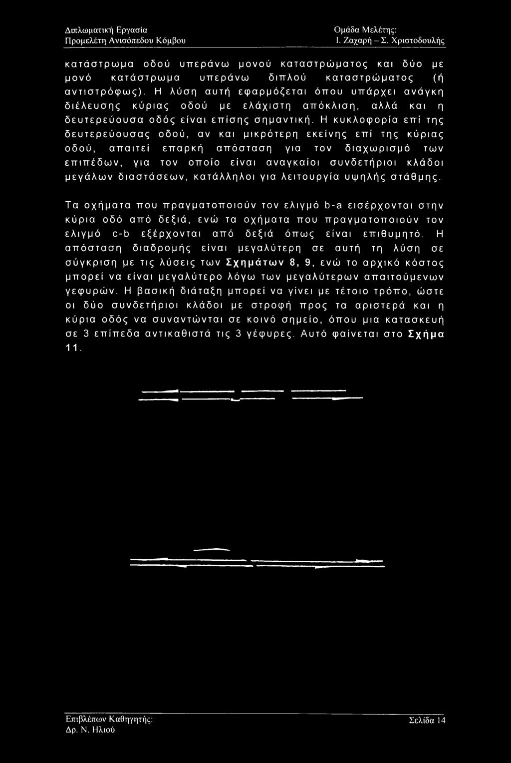 Η λύση αυτή εφαρμόζεται όπου υπάρχει ανάγκη διέλευσης κύριας οδού με ελάχιστη απόκλιση, αλλά και η δευτερεύουσα οδός είναι επίσης σημαντική.