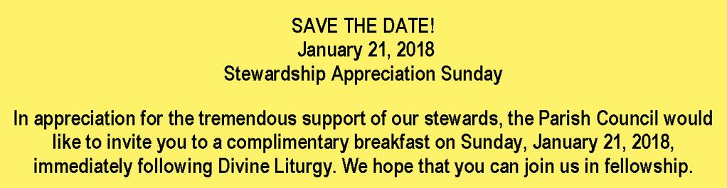 at pkstfamily@verizon.net to select an upcoming date. Sales will begin Sun., Jan. 21 st and end Sun., Mar. 11 th. Please be prepared to set-up your table and clean-up once you are finished.