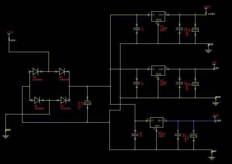 8.7 Irudia: DesignSpark eskema Konponente elektroniko guztien arteko konexioak eginda daudenean, DesignSpark programak ematen duen aukeretako bat da, kableen