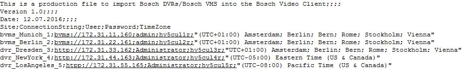 Bosch VMS Viewer Βασικές αρχές λειτουργίας el 15 Τίτλος στήλης Password TimeZone Περιγραφή Ο κωδικός πρόσβασης για έλεγχο ταυτότητας. Αυτό το πεδίο μπορεί να είναι κενό.
